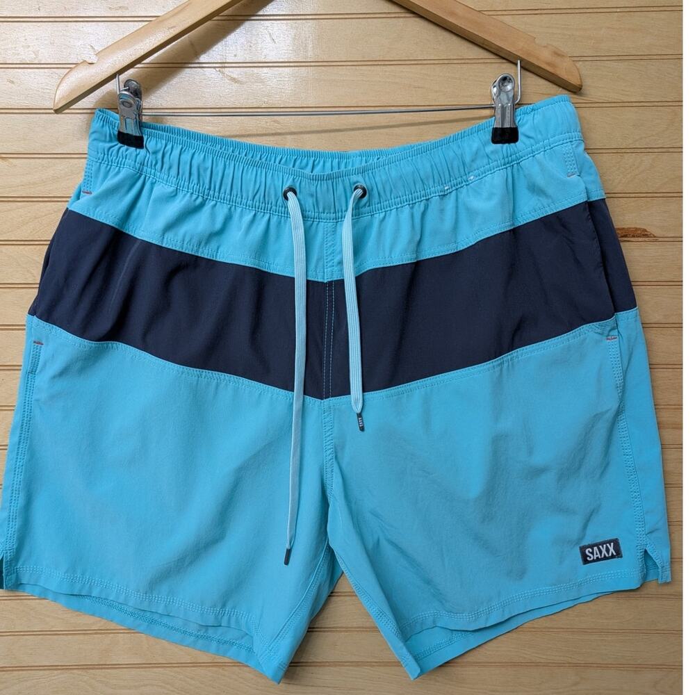 Saxx Men's Oh Buoy Colorblocked 2 in 1 Volley Shorts 7in
